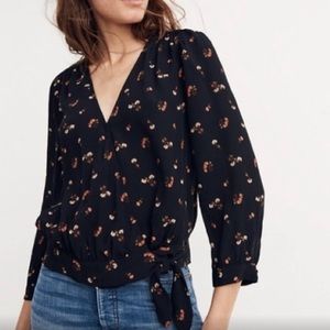 Madewell Floral Wrap Shirt_XXS